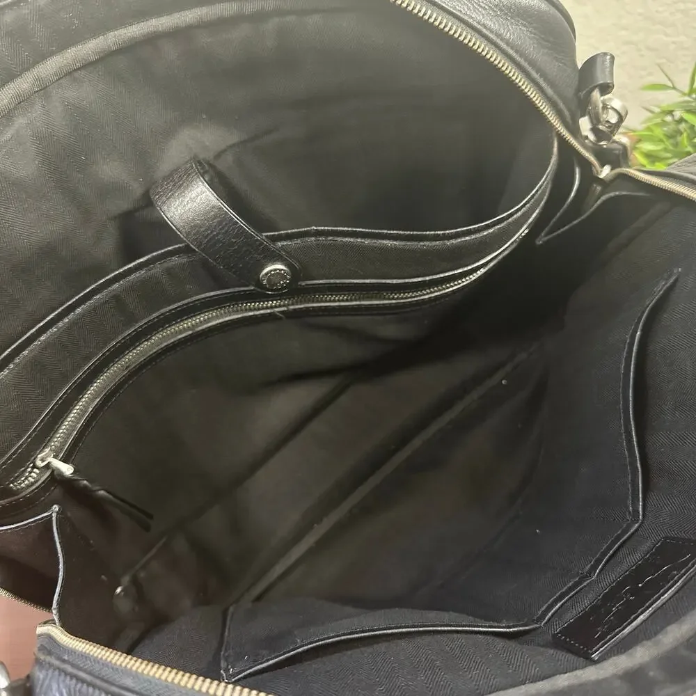 R.M. Williams Black Leather Signature Briefcase Bag